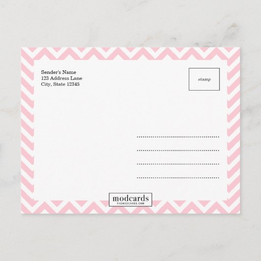 CHEVRON誕生モダン発表 案内ポストカード (裏面)