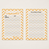 Chevron顧客コメントカード (正面&裏面)