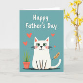 Chevron かわいい子猫の愛のカード カード (黄色い花)