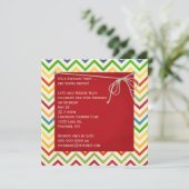 Chevron バースデーパーティーデザイン 招待状 (スタンド正面)