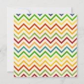 Chevron バースデーパーティーデザイン 招待状 (裏面)