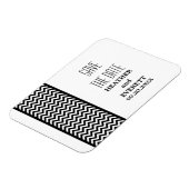 Chevron 縁ど Save the Date Magnet, Ebony マグネット (左側)