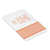 Chevron 縁ど Save the Date Magnet, Orange マグネット (右側)