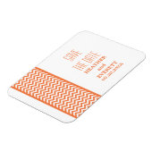Chevron 縁ど Save the Date Magnet, Orange マグネット (左側)