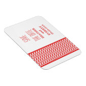 Chevron 縁ど Save the Date Magnet, Red マグネット (右側)