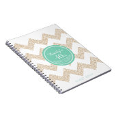 Chevron 40th BirthdayパーティーGuestBook Choose Color ノートブック (右側)