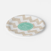 Chevron 65番目の誕生日紙プレート色の選択 ペーパープレート (アングル)