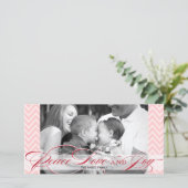 Chevron and Script Holiday Photo Card シーズンカード (スタンド正面)
