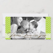 Chevron and Script Holiday Photo Card シーズンカード (正面)