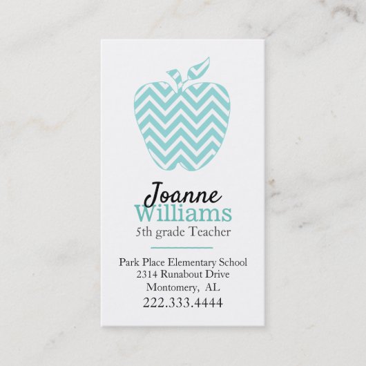 Chevron Apple先生カスタム名刺 予約カード (正面)