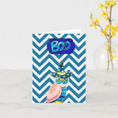 Chevron Boo カード (黄色い花)