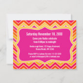 Chevron bright photo 30th birthdayパーティー招待状 招待状 (裏面)