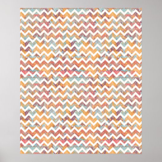 Chevron Bright with Artistテクスチグランジャ ポスター (正面)