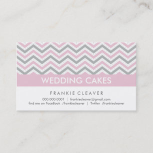 CHEVRON BUSINESS はっきりした CARD :: モダン pastel pink 名刺