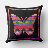 Chevron Butterflyパターン クッション (裏面)