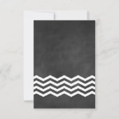 Chevron Chalkboard RSVP。 出欠カード (正面)