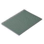 Chevron Checks Seaooam and Black ノートブック (左側)
