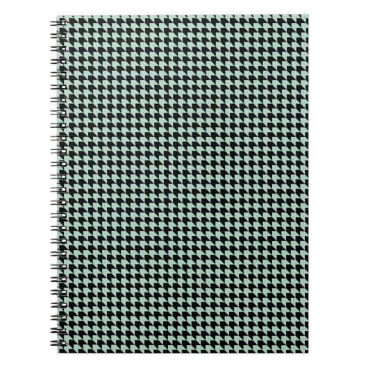 Chevron Checks Seaooam and Black ノートブック (正面)