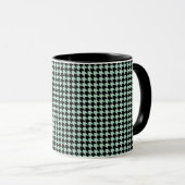 Chevron Checks Seaooam and Black マグカップ (正面右)