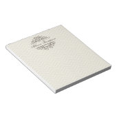 Chevron Chic パーソナライズされた Desk Notepad |ベージュ ノートパッド (アングル)