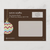 Chevron Christmas Photo Postcards シーズンポストカード (裏面)