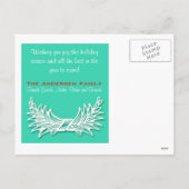 Chevron Damaskクリスマスフォトポストカード シーズンポストカード (裏面)