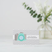 Chevron DSLRモダンカメラフォトグラファー事業 名刺 (スタンド正面)