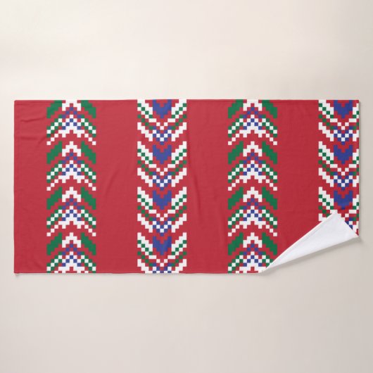 Chevron fair isle seamless pattern designallover,  バスタオル (バスタオル)