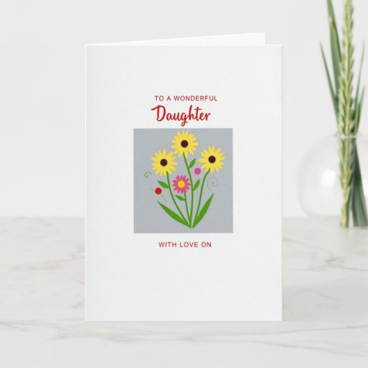Chevron Flower Sentiment カード (正面)