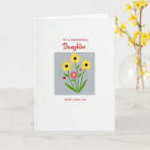 Chevron Flower Sentiment カード (黄色い花)