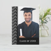 Chevron Frame With Graduation Photo 招待状 (スタンド正面)