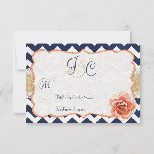 Chevron Garden RSVPカード挿入 出欠カード (正面)