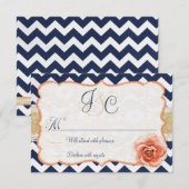 Chevron Garden RSVPカード挿入 出欠カード (正面/裏面)