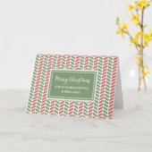 Chevron Goddaughter & Family Merry Christmas カード (黄色い花)