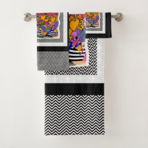 Chevron Hearts + Flowers 