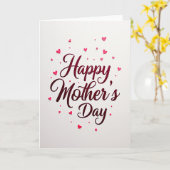 Chevron Hearts Mother カード (黄色い花)