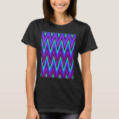 Chevron In Purple Blue Aqua Zigzags Tシャツ (正面)