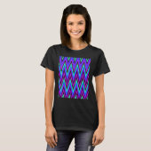 Chevron In Purple Blue Aqua Zigzags Tシャツ (正面フル)