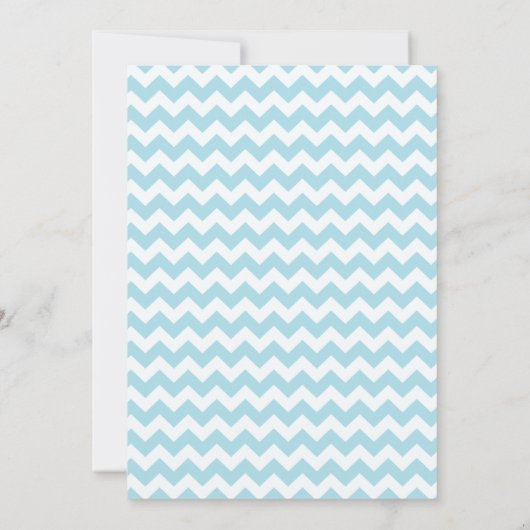 Chevron Monkey In Carriage Boys Baby Shower 招待状 (裏面)