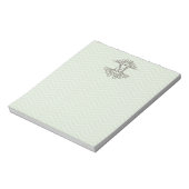 Chevron Monogramパーソナライズされたからメモ帳へ |ミント ノートパッド (回転)