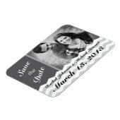 Chevron Pattern日付の磁石結婚を保存 マグネット (左側)