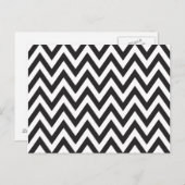 Chevron Pattern Black White Geometric Art Designs ポストカード (正面/裏面)
