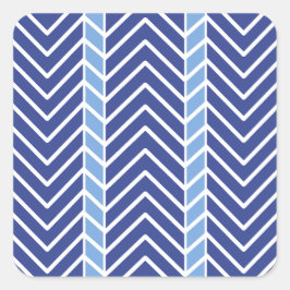 Chevron Pattern Blue スクエアシール