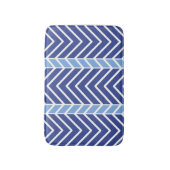 Chevron Pattern Blue バスマット (正面縦)