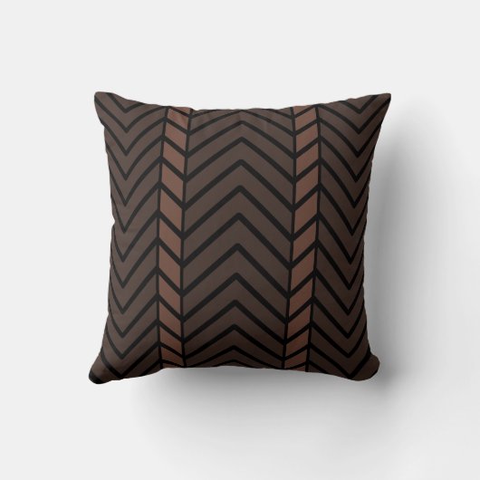 Chevron Pattern Brown クッション (裏面)