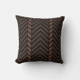 Chevron Pattern Brown クッション