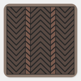 Chevron Pattern Brown スクエアシール
