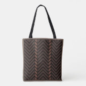 Chevron Pattern Brown トートバッグ (裏面)