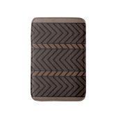 Chevron Pattern Brown バスマット (正面縦)