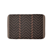 Chevron Pattern Brown バスマット (正面)